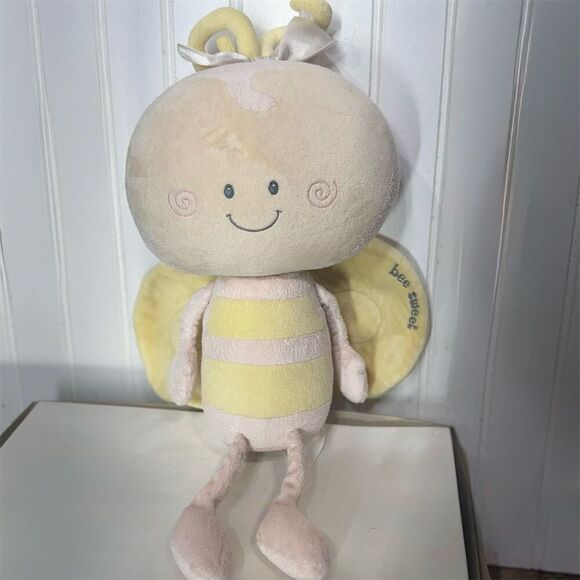 Gund Personalibees Sweetbee Plush Toy “Bee Sweet” Yellow & Pink Striped 16” VTG - Picture 1 of 3